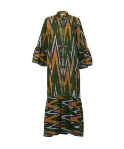 De Castro Green & Yellow Dragon Dress