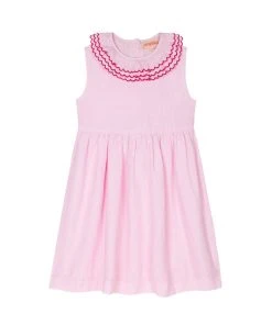 Seraphina THE LITTLE SCALLOP NECK DRESS | Rose Pink Chambray WHAT'S HOT