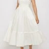 Daydress WHAT'S HOT Florence Dress In White Poplin 2 Daydress WHAT'S HOT Florence Dress In White Poplin