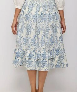 Daydress WHAT'S HOT Frill Skirt In Blue Chintz Trail