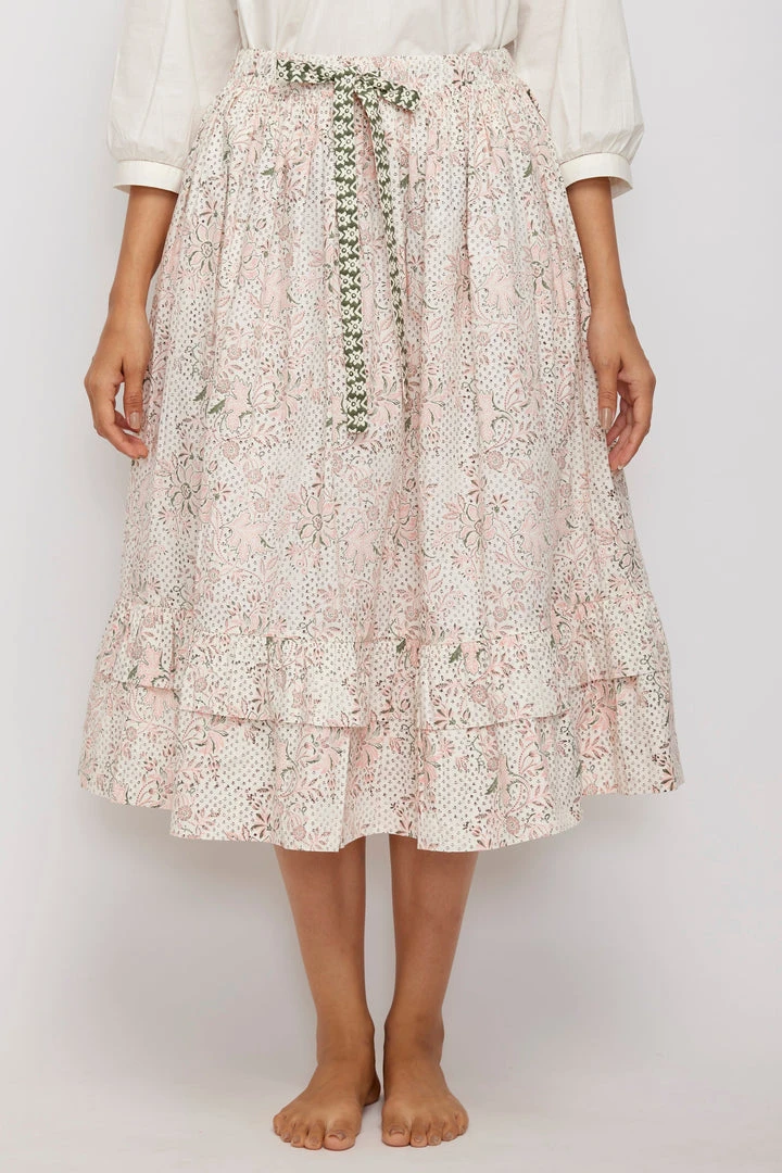 Daydress WHAT'S HOT Frill Skirt In Blush Chintz Trail 3 Daydress WHAT'S HOT Frill Skirt In Blush Chintz Trail