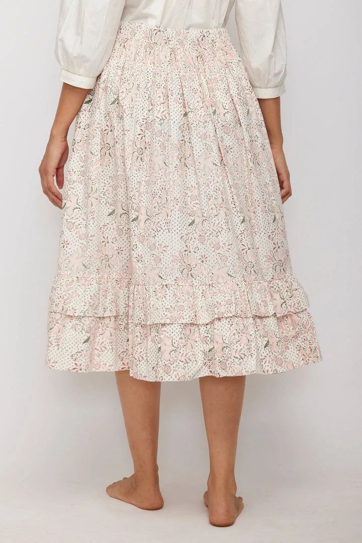 Daydress WHAT'S HOT Frill Skirt In Blush Chintz Trail 4 Daydress WHAT'S HOT Frill Skirt In Blush Chintz Trail
