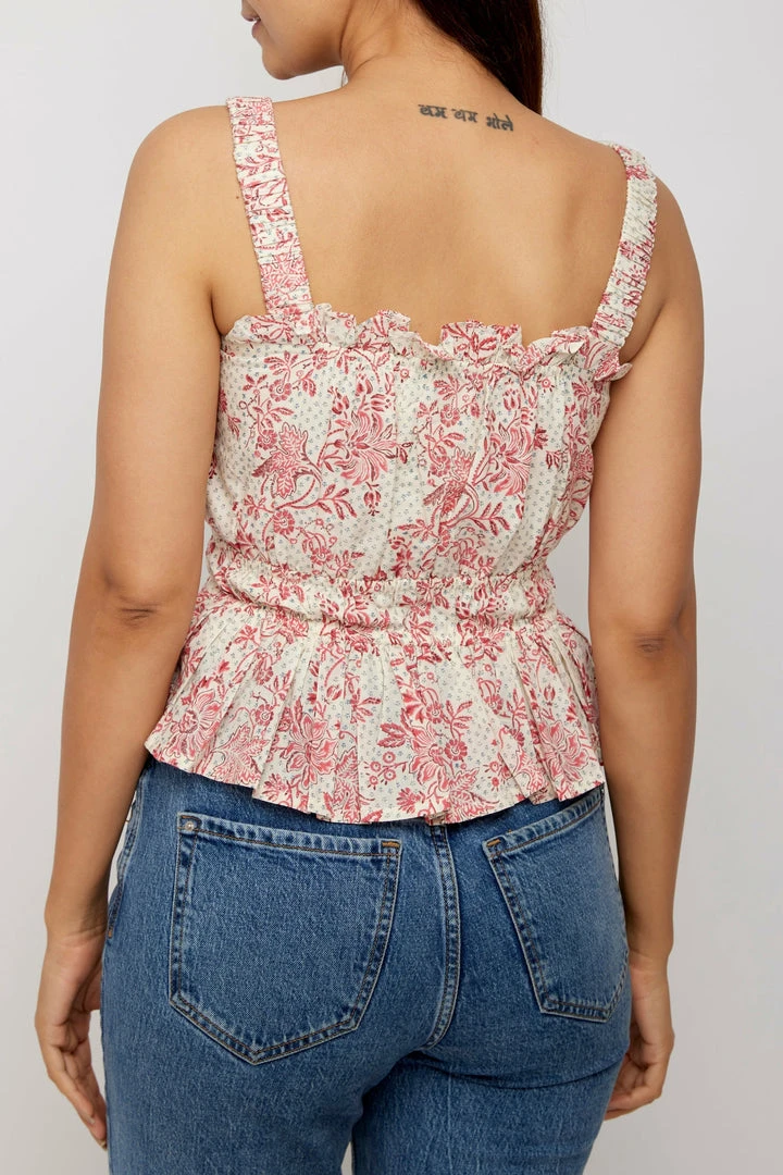 Daydress Florence Sun-top In Cerise Chintz Trail 5 Daydress Florence Sun-top In Cerise Chintz Trail