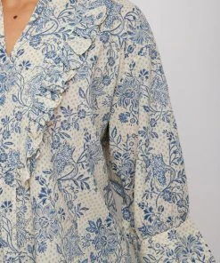 Daydress Carrie Shirt In Blue Chintz Trail WHAT'S HOT