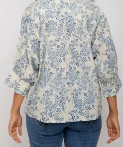 Daydress Carrie Shirt In Blue Chintz Trail WHAT'S HOT
