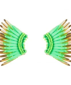 Mignonne Gavigan Mini Madeline Earrings Lime Gold