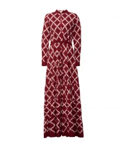 De Castro Red Rhombus Dress