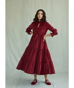 Daydress Alma Dress In Red Velvet Needlecord WHAT'S HOT 12 Daydress Alma Dress In Red Velvet Needlecord WHAT'S HOT