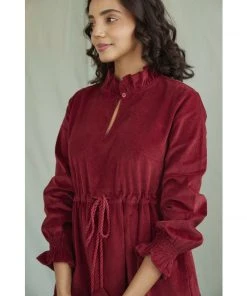 Daydress Alma Dress In Red Velvet Needlecord WHAT'S HOT 15 Daydress Alma Dress In Red Velvet Needlecord WHAT'S HOT