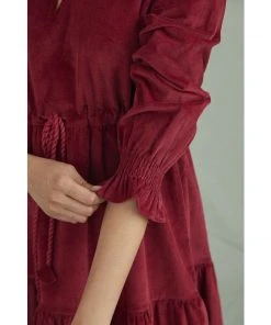 Daydress Alma Dress In Red Velvet Needlecord WHAT'S HOT 14 Daydress Alma Dress In Red Velvet Needlecord WHAT'S HOT
