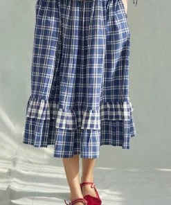 Daydress WHAT'S HOT Frill Skirt In Handloom Check