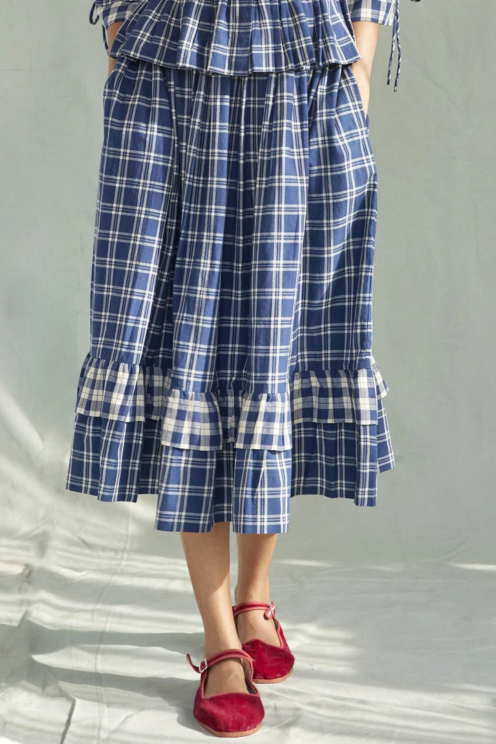 Daydress WHAT'S HOT Frill Skirt In Handloom Check 4 Daydress WHAT'S HOT Frill Skirt In Handloom Check