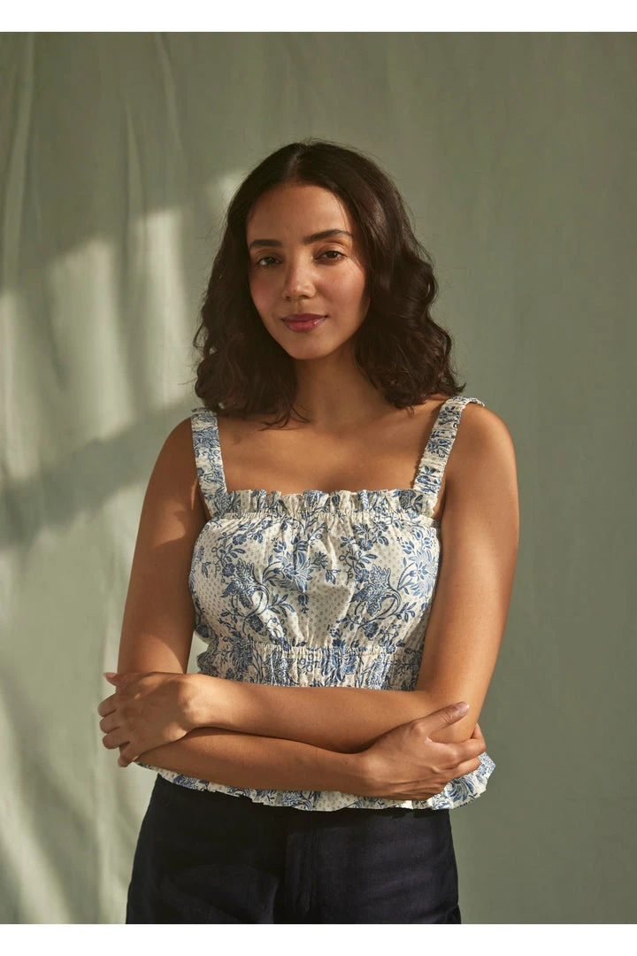 Daydress Florence Sun-top In Blue Chintz Trail 4 Daydress Florence Sun-top In Blue Chintz Trail