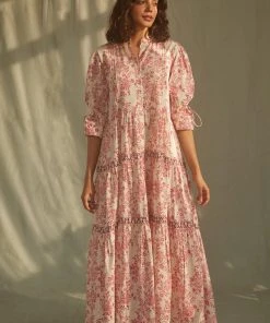 Daydress WHAT'S HOT Colette Dress In Cerise Chintz Trail 10 Daydress WHAT'S HOT Colette Dress In Cerise Chintz Trail