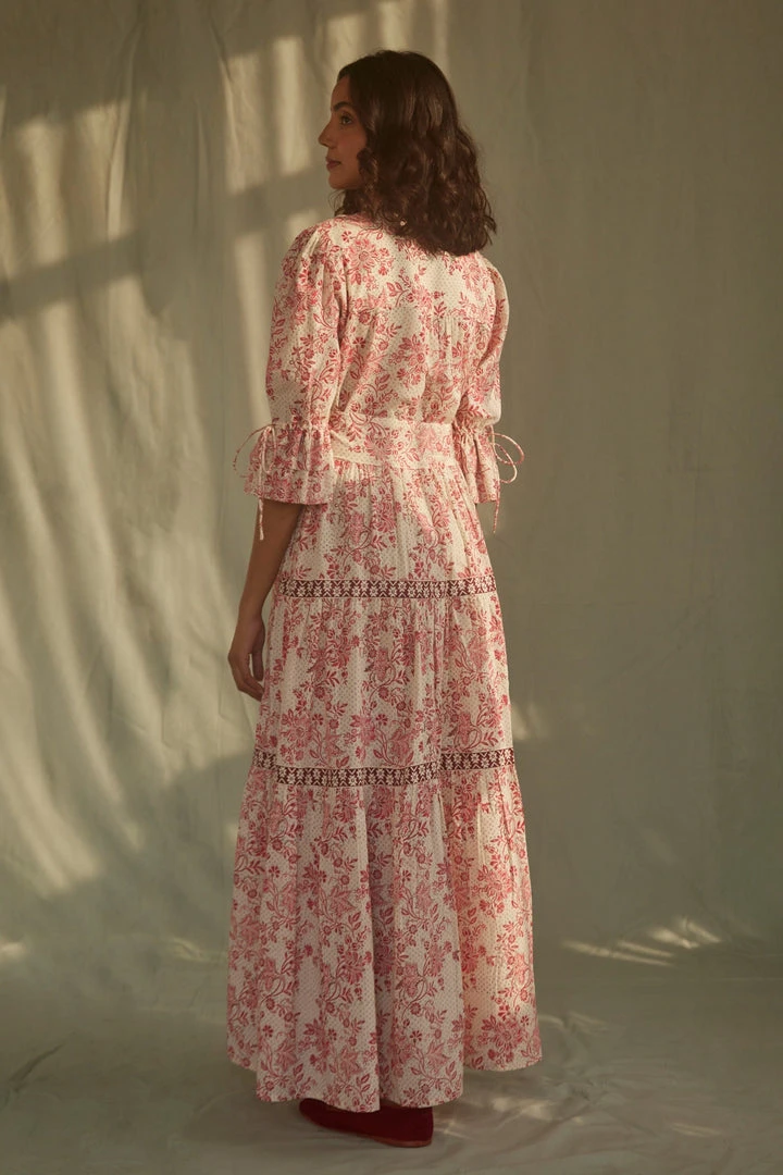 Daydress WHAT'S HOT Colette Dress In Cerise Chintz Trail 7 Daydress WHAT'S HOT Colette Dress In Cerise Chintz Trail