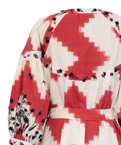 De Castro Red Zig Zag Dress