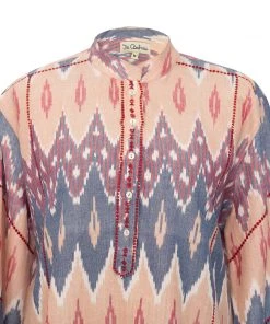 De Castro Pink Ikat Top