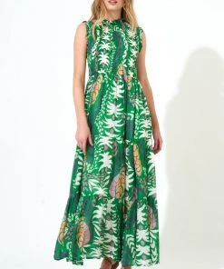 OLIPHANT Sleeveless Smocked Maxi