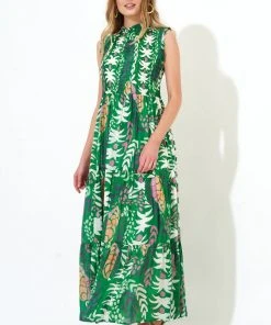 OLIPHANT Sleeveless Smocked Maxi