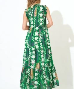 OLIPHANT Sleeveless Smocked Maxi