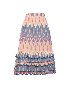 De Castro Pink Ikat Skirt