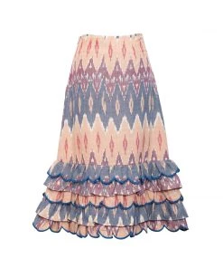 De Castro Pink Ikat Skirt