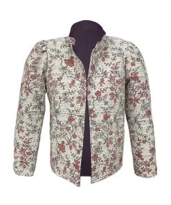 Casey Marks Magic Jacket In Coral Cherry Blossom Jacquard & Purple Twill WHAT'S HOT