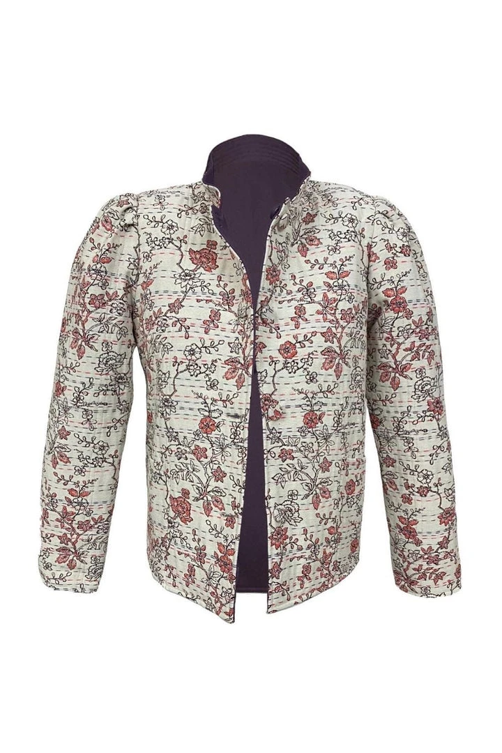 Casey Marks Magic Jacket In Coral Cherry Blossom Jacquard & Purple Twill WHAT'S HOT 3 Casey Marks Magic Jacket In Coral Cherry Blossom Jacquard & Purple Twill WHAT'S HOT