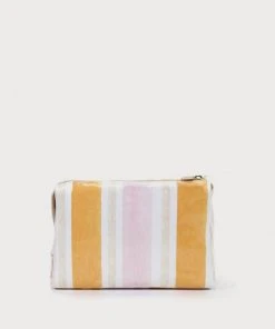 Neely & Chloe Ariel Okin X N&C Small Coated Canvas Pouch Striped ACCESSORIES 11 Neely & Chloe Ariel Okin X N&C Small Coated Canvas Pouch Striped ACCESSORIES