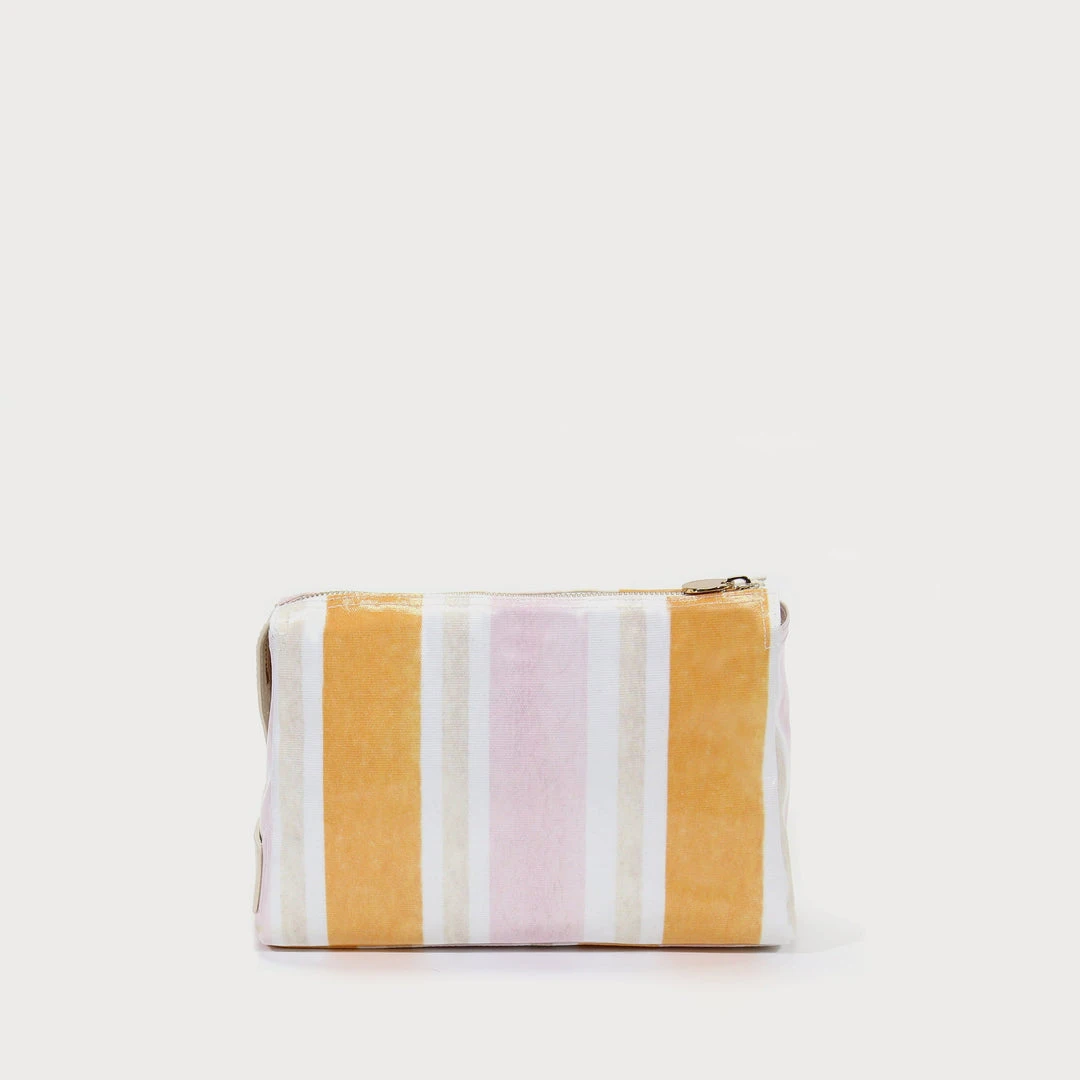 Neely & Chloe Ariel Okin X N&C Small Coated Canvas Pouch Striped ACCESSORIES 6 Neely & Chloe Ariel Okin X N&C Small Coated Canvas Pouch Striped ACCESSORIES