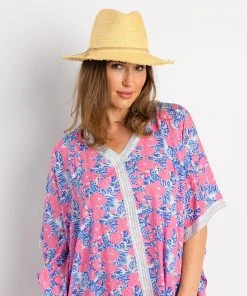 Hat Attack Classic Packable Travel Hat With Fringe- Toast