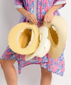 Hat Attack Classic Packable Travel Hat With Fringe- Toast