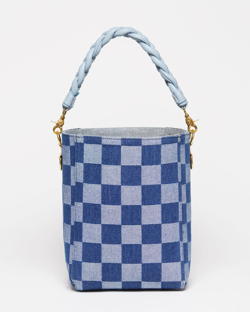 Salt The Checkered Denim Paloma Bucket Tote 10 Salt The Checkered Denim Paloma Bucket Tote