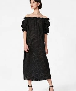Casey Marks Grace Dress In Black Jacquard WHAT'S HOT
