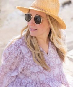 Hat Attack Classic Packable Travel Hat With Fringe- Toast