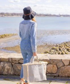 Hat Attack Launch Tote- Black Stripe