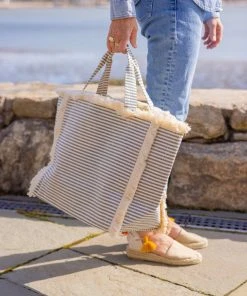 Hat Attack Launch Tote- Black Stripe
