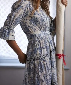 Daydress Colette Dress In Blue Chintz Trail WHAT'S HOT