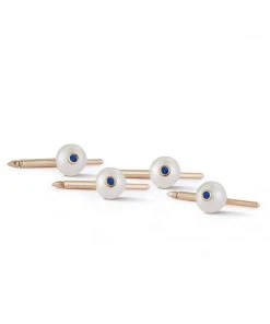 Couplet Father's Day Les Perles Sapphire Tuxedo Studs