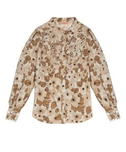 Seraphina Tops CUTWORK BLOUSE | Brown Florals 11 Seraphina Tops CUTWORK BLOUSE | Brown Florals