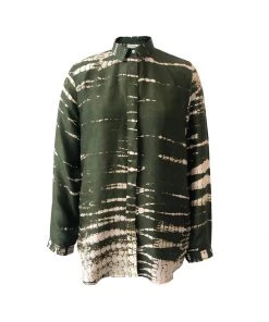 De Castro Green Tie Dye Blouse