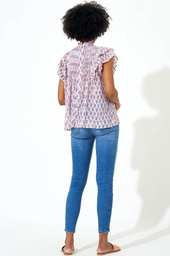 OLIPHANT Pintuck Ruffle Top 6 OLIPHANT Pintuck Ruffle Top