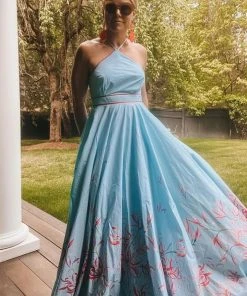 Sruti Dalmia Spider Lily Halter Dress WHAT'S HOT