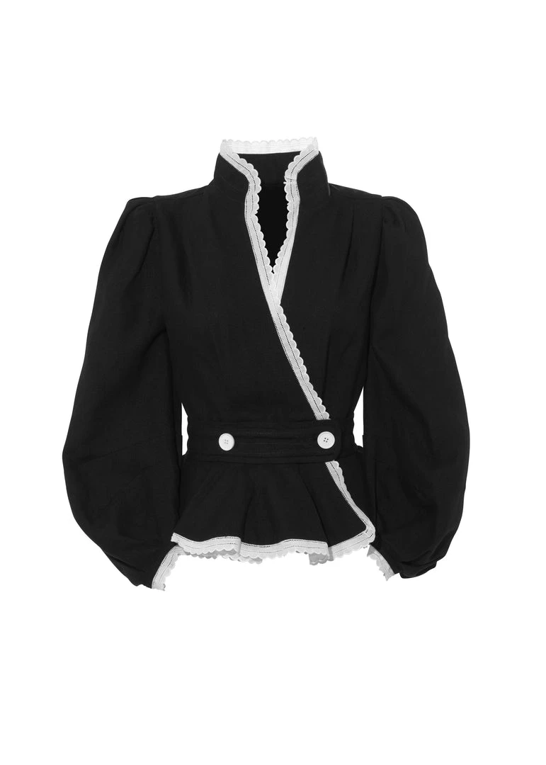 Anna Mason Stella Belted Jacket With Broidery Lace 3 Anna Mason Stella Belted Jacket With Broidery Lace