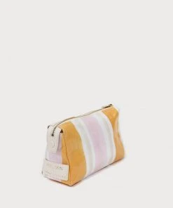 Neely & Chloe Ariel Okin X N&C Small Coated Canvas Pouch Striped ACCESSORIES