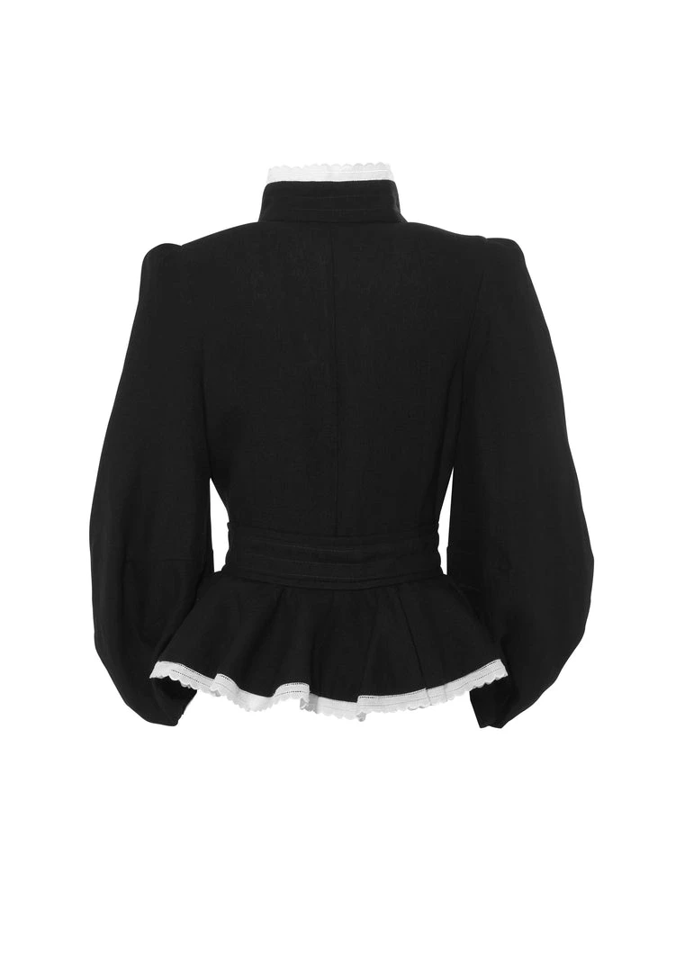 Anna Mason Stella Belted Jacket With Broidery Lace 4 Anna Mason Stella Belted Jacket With Broidery Lace