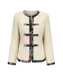 SKYLENCE WHAT'S HOT Chelsea Tang Tweed Jacket White