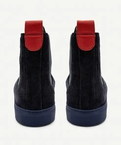 Del Toro Men's Navy Suede Chelsea Sneaker WHAT'S HOT