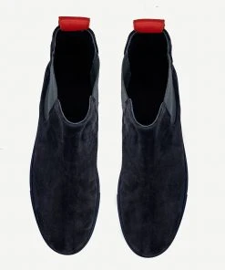 Del Toro Men's Navy Suede Chelsea Sneaker WHAT'S HOT