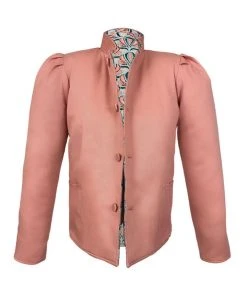 Casey Marks Magic Jacket In Fleur-de-Lis Jacquard & Coral Twill WHAT'S HOT